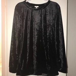 NWOT- BP BLACK VELVET TUNIC SIZE M